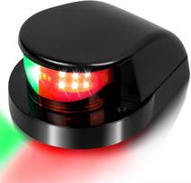 Red‑Green LED Bow Navigation Light with Black Shell for Marine Boat Yacht Use