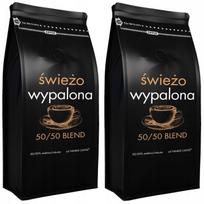 Kawa Ziarnista 2Kg Świeżo Palona Arabica Robusta (2X1Kg) Do Ekspresu