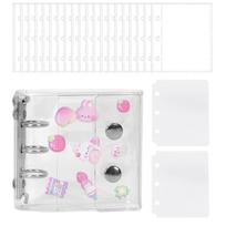 Small Clear Binder Photo Collecting Book Sealing Sticker Notebook For Journal Cards Receipts Tickets Small Accessories Students