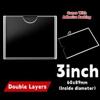 Durable Acrylic Label Holder Self-Adhesive Double Layer Card Holder Multifunctional Clear Price Tag Display Holder Supermarket