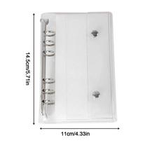 Clear Binder A6/A7 6-Ring Transparent PVC Budget Binder Planner Cover Loose Leaf Folder For Photocard Scrapbook Photo Document