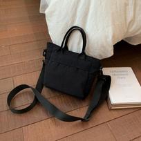 Simple Harajuku Style Women Shoulder Sling Bag Solid Color Going To Work Handbag Lightweight Crossbody Bag For Students Girls juoda