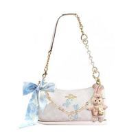 COACH shoulder bag [Customized bag] Teri 25 brand micro-label detachable strap bow silk scarf extension chain printed Jingliu white basic style balta