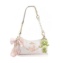 COACH shoulder bag [Customized bag] Teri 25 brand micro-label detachable strap bow silk scarf extension chain printed A curtain of spring basic style balta