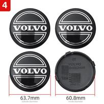 4 vnt. 64 mm Volvo ratlankio centrinis dangtelis Stebulės dangtelis Ženklelis Emblema Lipdukas Automobilio Aksesuarai Volvo S40 S60 S80L XC60 XC90 V40 V60 V50 V90