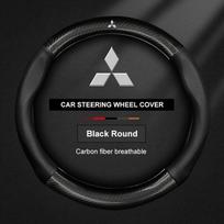 For Mitsubishi Outlander Pajero Asx Colt Lancer EX Evolution X L200 Triton RALLIART Delica Eclipse Car Steering Wheel Cover juoda