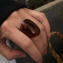 Nauji Vintažiniai Madingi Dideli Žiedai Moterims, Hiperbolizuoti Gintaro Spalvos Dervos Temperamentas, Geometrinis Žiedas, Punk Papuošalai inner diameter 17mm