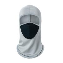 Motorcycle Riding Balaclava Full Face Mask Windproof Warm Breathable Hood Scarf Hat Wind Cap for Moto Biker šviesiai pilka spalva