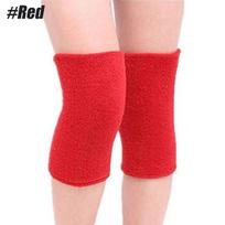 1Pair Knee Compression Warm Sleeves Women Men Sports Leg Sleeves Arthritic Joint Pain Relief Knee Protector Running Gym One size fits most raudona
