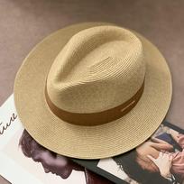 USPOP Classic Panama Straw Hat Unisex Jazz Hat Summer All-match Anti-ultraviolet Sun Hat 56-58CM chaki