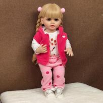 55 CM 22 colių Reborn Dolls Realistiškos pilno silikono Baby Bebe Vinilo naujagimio mergaitės lėlės princesės mažylio žaislas 55cm