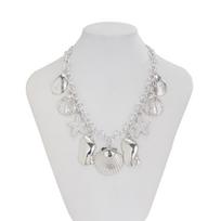 Creative Starfish Scallop Pendant Choker Necklace for Women Chain Summer Beach Jewelry Accessories