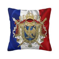 French Emlem Napoleon Bonaparte Cushion Covers France Eagle Flag Velvet Nordic Throw Pillow Case for Sofa 30x30cm 12x12in