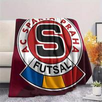 AC Sparta Praha Spausdintas flanelinis pledas, Aukštos kokybės, Patogus visais metų laikais, Namų dekoras, Šiluma ir komfortas, Puikiai tinka Kalėdų dovanoms 80cm x 120cm