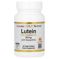 California Gold Nutrition, Lutein with Zeaxanthin, 20 mg, 60 Veggie Softgels