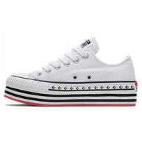 Chuck Taylor All Star Wmns Converse Platform Layer Low 'Logo Play - White' Women's 566762C 41.5 white