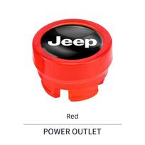 For Jeep Car Cigarette Lighter Cover Chrome Plated Lighter Plug For Jeep Renegade Wagoneer Avenger Recon Wrangler JK Gladiato mėlyna
