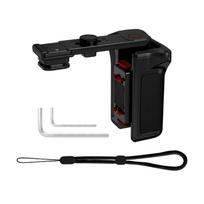 Ergonomic Action Camera Cage Handle Offering Adjustable Angle Lightweight Build for Portable Stable Photoshoots