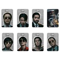 8pcs BTS Photocard Holder, Kpop Movie Style ID Badge & Card Case with Member Portrait, ARMY Fans Collectible Card Cover 8pcs
