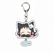Tanjiro Keychain Nezuko Acrylic Double Layer Double Sided Pendant Charm Anime Cosplay Accessories Gift For Fans