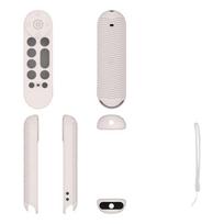 Silicone Remote Case Protective Cover Anti-Slip TV Remote Control Case Glow in Dark for Google TV Streamer 4K Voice Remote Cover