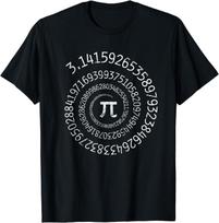 Funny Gift Pi Day Shirt Spiral Pi Math Design for Pi Day 3.14 T-Shirt Unisex Style Shirts for Women Men Clothing Streetwear S įvairiaspalvis