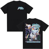 Anime JoJo Bizarre Adventure T-shirt Weather Report Graphic T-shirts Men Women Fashion Casual Short Sleeve T-shirt Streetwear S įvairiaspalvis