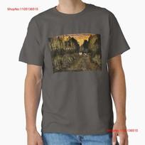 A Walk Along the River at Sunset Classic T Sh Shirt Made in US AUS Size S 2XL vintage Washed Soft Unisex Versatile streetwear S įvairiaspalvis