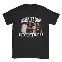 Mens Womens SYSTEMs OF A DOWNs Toxicity Rock Band Shirt Cotton Printed T-Shirt  Clothing Outfits S įvairiaspalvis