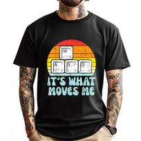 Wasd What Moves Me Pc Gaming Retro Gamer Men Boys Kids Teen Men Clothes Men Clothing Designer Oversized T Shirt S įvairiaspalvis