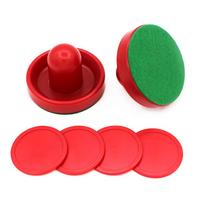 Goalies Puck Felt Pusher Mallet Professional Air Hockey Table Goalies Pucks Pusher Mallet Adult Table Games Entertaining raudona