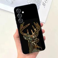 Medžioklės kamufliažas Telefonų dėklas Samsung Galaxy A13,A21s,A22,A31,A32,A52,A53,A71,A80,Minkštas juodas korpusas Samsung a11