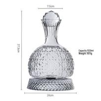 De Ruian Luxury Rotating Wine Decanter and Glass Set