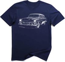 Classic 1950s American V8 Station Wagon Automotive Graphic T-Shirt S įvairiaspalvis