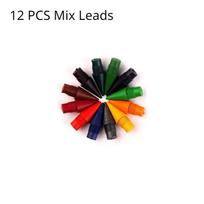 12/36pcs Replaceable 12 Colors Eternal Pencil Nib No Ink HB Pencil Writing Accessories Sketch Stationery Refills School Supplies