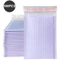 100pcs Kraft Paper Bubble Envelopes Padded Mailers Shipping Envelope self seal Shipping Packaging Bag Courier Storage Bags (purple,11*15cm) violetinė
