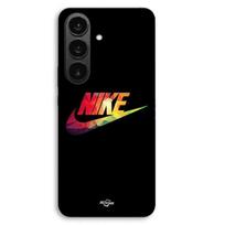 Telefono dėklas - MANIACASE - Samsung Galaxy S26 - Silikonas TPU - Juodas - Spalvotas Nike logotipas juoda