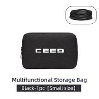 Three-layer Digital Storage Bag Cable Phone Organizer For KIA Ceed ED 2006 2007 2008 2009 2010 2011 2012