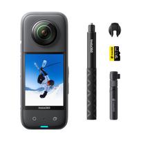 Insta360 X3 New 48MP IPX8 72MP Image Active 4K 60fps Horizontal AI Voice Control Long Playback Action Live Underwater Webcam Creator Kit 64GB SD Card juoda