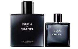 CHANEL Azure Men Light Perfume Shower Gel Set, Cleansing Eau De Toilette 50ml+Cerulean Men's Shower Gel 200ml Cerulean Perfume Shower Gel Set