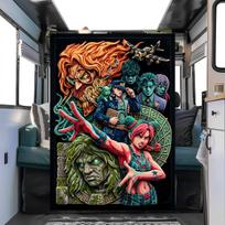 JoJo's Bizarre Adventure Print Flannel Blanket Warm Comfortable for Bedrooms,Sofas,Beds,Chairs,Picnics,Travel YUN6518m 80cm x 120cm