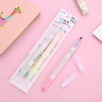3PCS/6PCS/set of Student Color Oblique-head Double-headed Highlighter Pen Focus Line Graffiti Hand Pen Watercolor Pen
