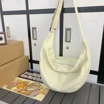 Solid Color Canvas Female Crossbody Bags For Women Large Capacity Shopping Messenger Bag Student Shoulder Bag Unisex School Bag 39cmX17cmX34cm smėlis