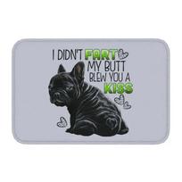 French Bulldog Door Mat with  NOPE  Funny Pattern Non-slip Entrance Rug for Home Decor Dog Lovers Collection 40x60cm