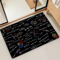 E=mc2 Formula Science Door Mat Bath Microfiber Decorative Versatile Flannel Floor Mat Quick Dry Absorbent Non-slip Sole 40cm x 60cm