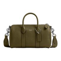 COACH COMPASS 25 užtrauktuku užsegamas karvės odos rankinė vidutinio dydžio unisex poros stiliaus alyvuogių žalia žalia