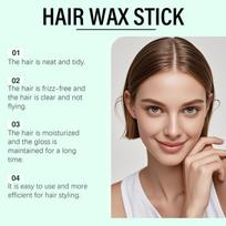 Strong Hold Hair Styling Wax Stick Anti-Frizz Control for Flyaways & Curls Tames and Smooths Hair Styling Balm for Men and Women one size