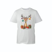 Grumpy Reindeer T-shirt | Sad Christmas Cartoon Tee | Funny Holiday Gift S