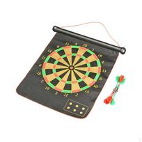 Dart Board Double Sided Usable Fun Toy Outdoor Kids Games Darts Game with 6 for Family