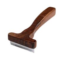 Pet Grooming Brush Wooden Handle Pet Hair Removal Comb for Shedding and Cleaning Pet Fur with Stainless Steel Fine Teeth one size